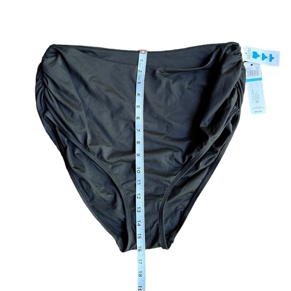 NEW Anne Cole Black Convertible High Waist Shirred Swim Bottom Ruched Size 20W - Picture 5 of 8